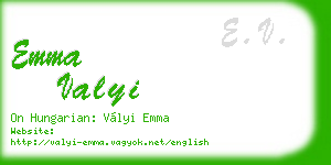 emma valyi business card